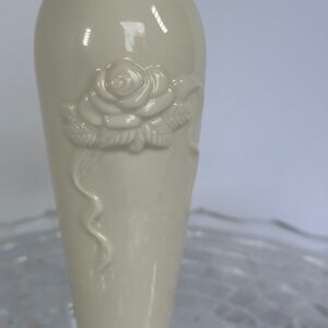 Lenox Collections Rose‎ Blossom Bud Vase Ivory Fine China 24K Gold Accents